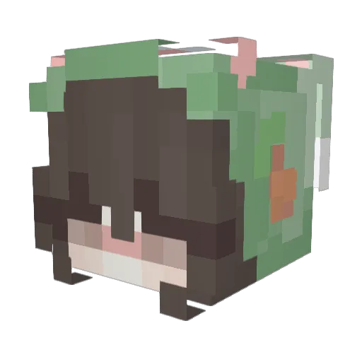 xyna Minecraft avatar head, 3D render