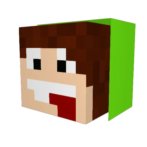 xyned Minecraft avatar head, 3D render