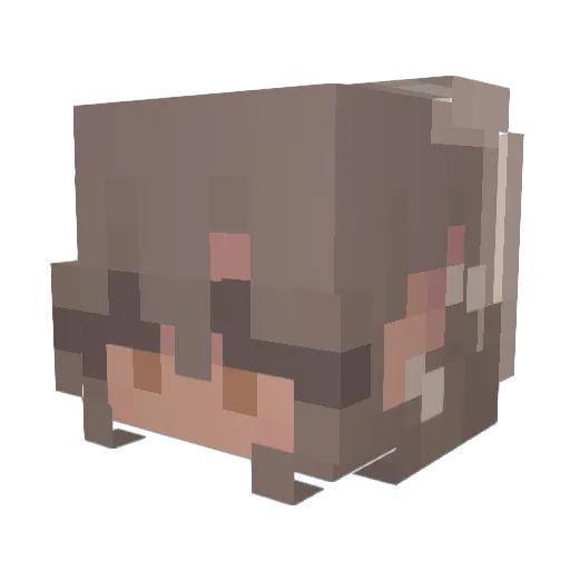 xyroyrgna Minecraft avatar head, 3D render