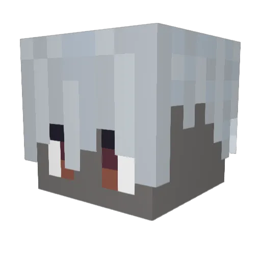 xyrxn Minecraft avatar head, 3D render