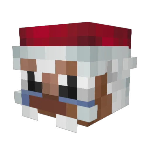 xysb Minecraft avatar head, 3D render