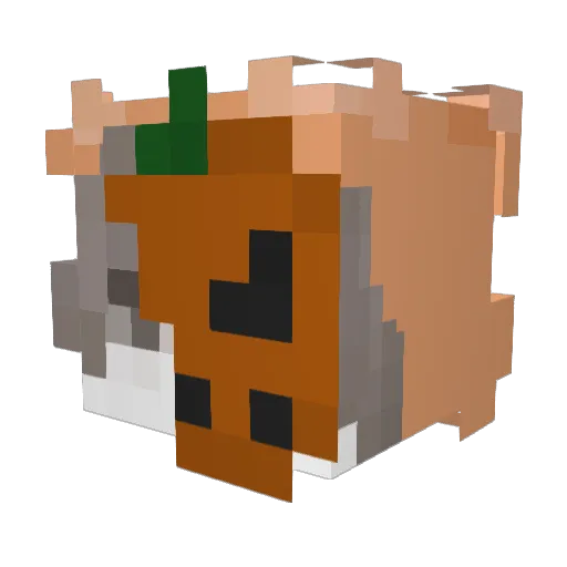 xytxx Minecraft avatar head, 3D render