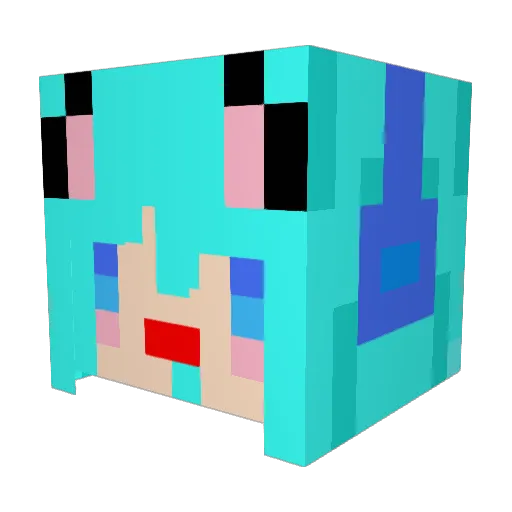 xyu_11_8 Minecraft avatar head, 3D render