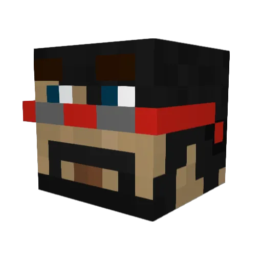 xyuupx Minecraft avatar head, 3D render