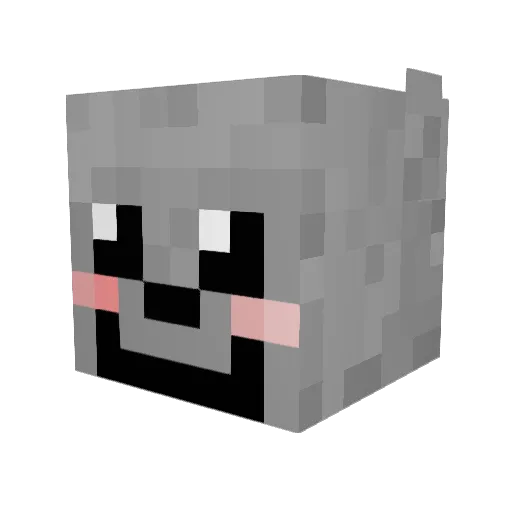 xyvab Minecraft avatar head, 3D render