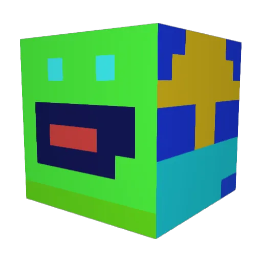 xyxa Minecraft avatar head, 3D render