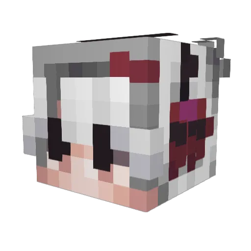 xyzDusty Minecraft avatar head, 3D render