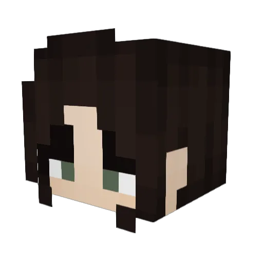 xyzOri Minecraft avatar head, 3D render