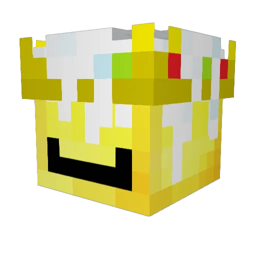 xyzlf Minecraft avatar head, 3D render