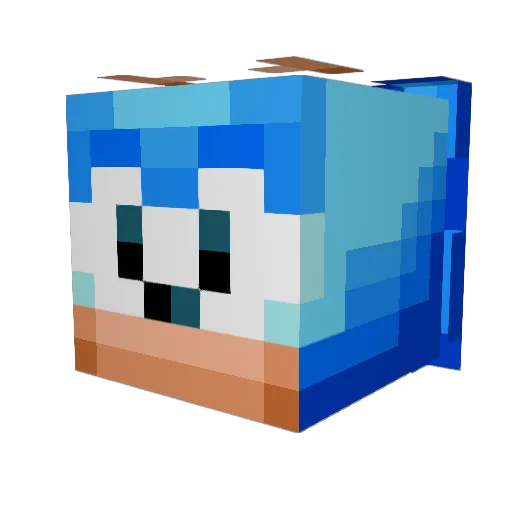 xzaac Minecraft avatar head, 3D render