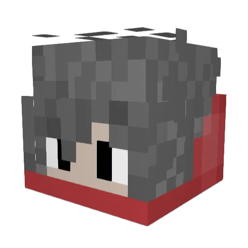 xzbombzx Minecraft avatar head, 3D render