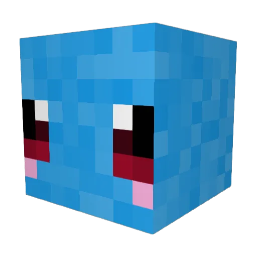 xzds Minecraft avatar head, 3D render