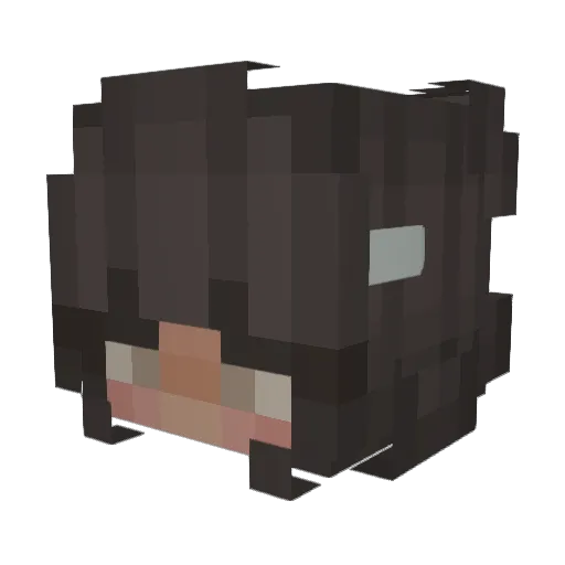 xzksiqm Minecraft avatar head, 3D render