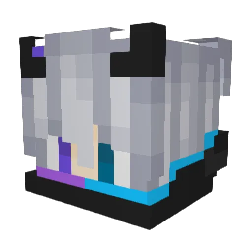 xzrv17 Minecraft avatar head, 3D render