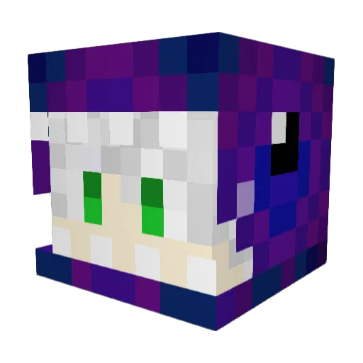xzt Minecraft avatar head, 3D render