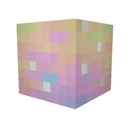 xzuyn Minecraft avatar head, 3D render