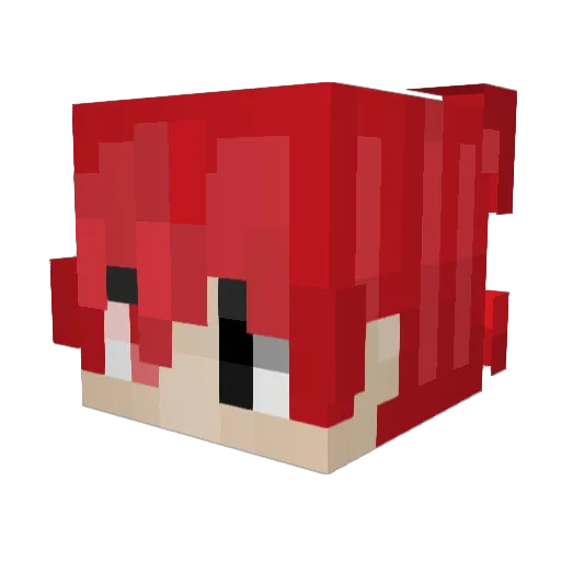 xzwpuri Minecraft avatar head, 3D render