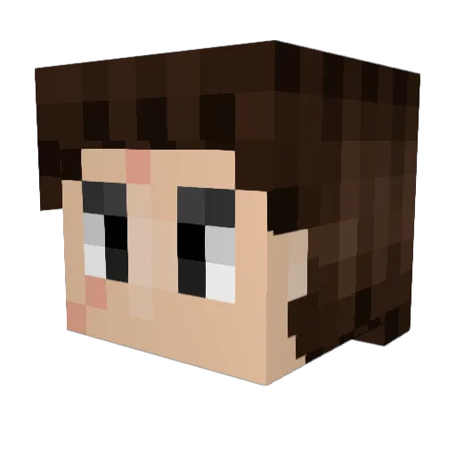 xzxiaozhou Minecraft avatar head, 3D render