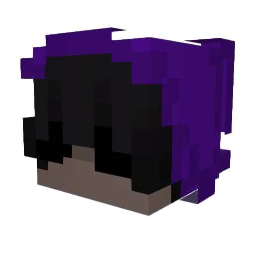 xzyqn Minecraft avatar head, 3D render