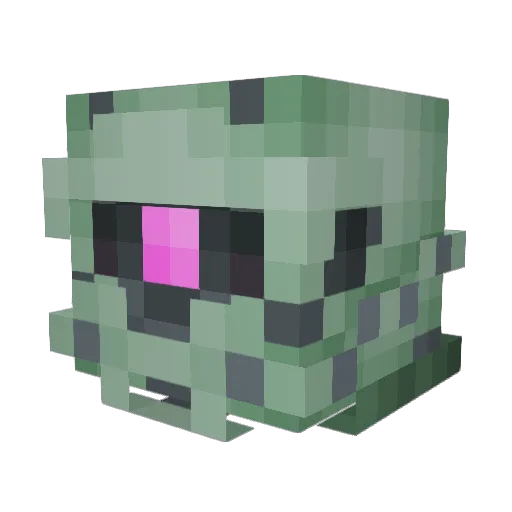 xzyzzy Minecraft avatar head, 3D render