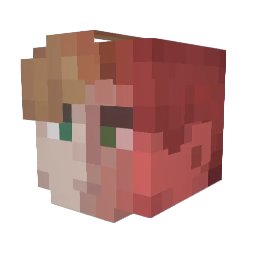 xzz44 Minecraft avatar head, 3D render