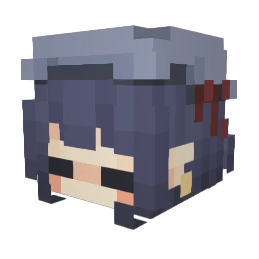 y00ngles Minecraft avatar head, 3D render