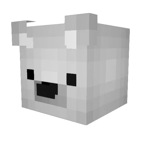 y0_amanda Minecraft avatar head, 3D render