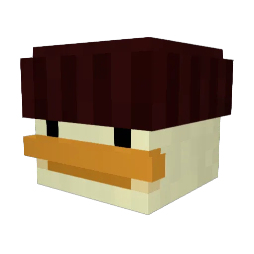 y0hb Minecraft avatar head, 3D render