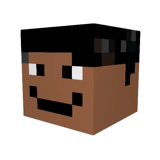 y0s0y Minecraft avatar head, 3D render
