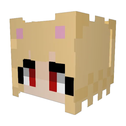y0tsu Minecraft avatar head, 3D render