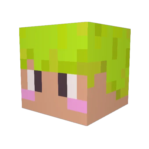 y0uHachi Minecraft avatar head, 3D render