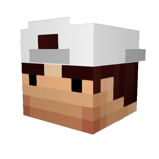 y0usuk Minecraft avatar head, 3D render