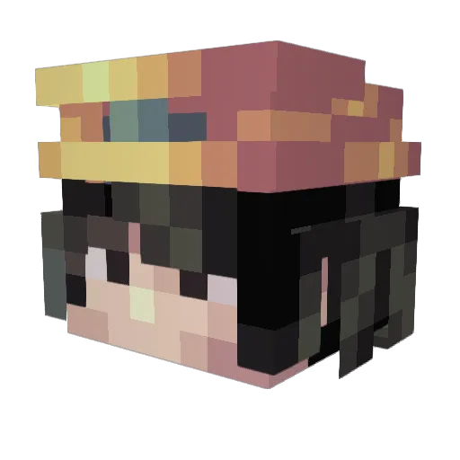 y1nhui Minecraft avatar head, 3D render