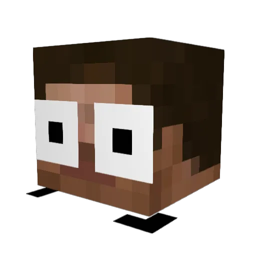 y2j2013 Minecraft avatar head, 3D render