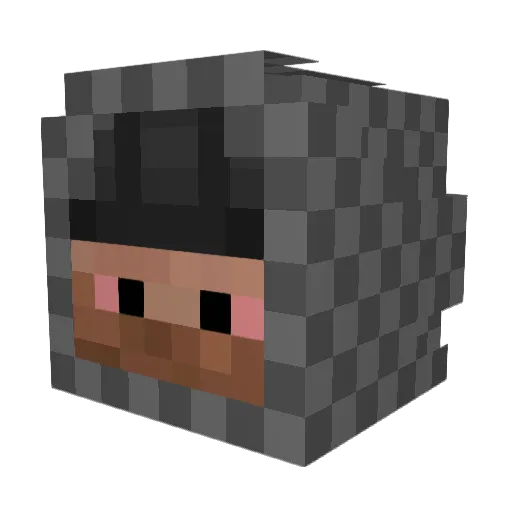 y2kcasp Minecraft avatar head, 3D render