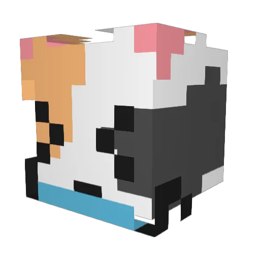 y418 Minecraft avatar head, 3D render