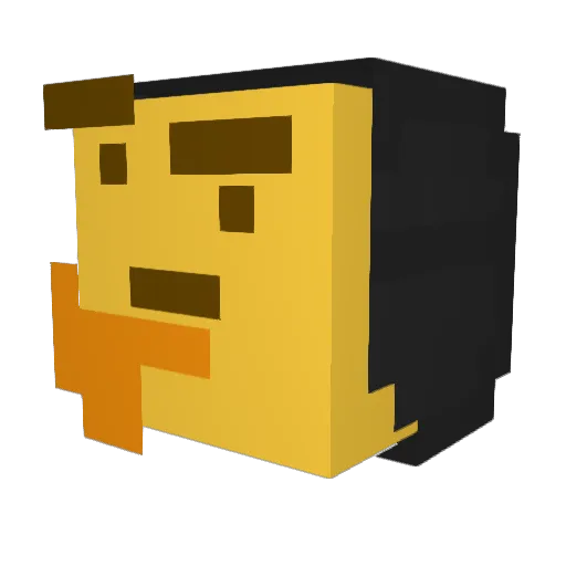 y4bby Minecraft avatar head, 3D render