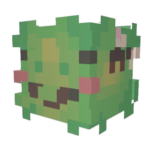 y4na Minecraft avatar head, 3D render