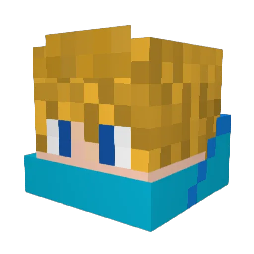 y6mr Minecraft avatar head, 3D render