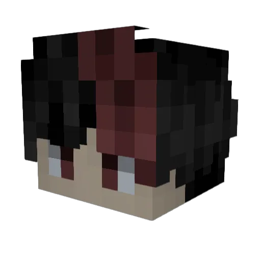 y6wa Minecraft avatar head, 3D render