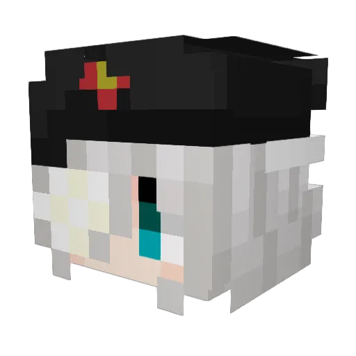 y88_ Minecraft avatar head, 3D render