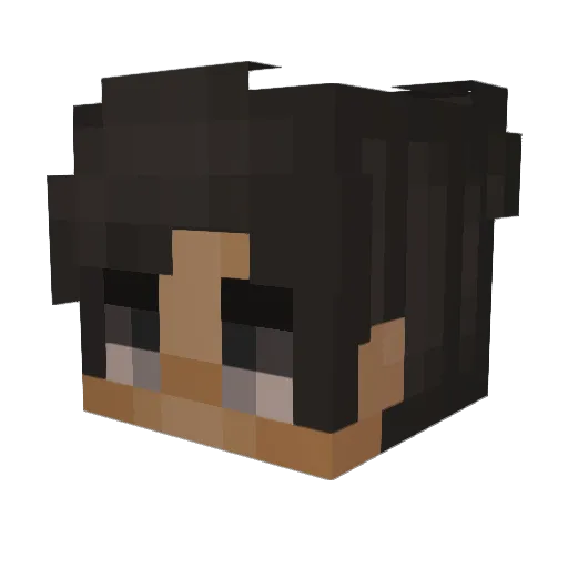 y8x Minecraft avatar head, 3D render