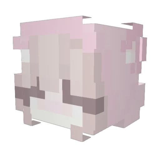 y9df Minecraft avatar head, 3D render