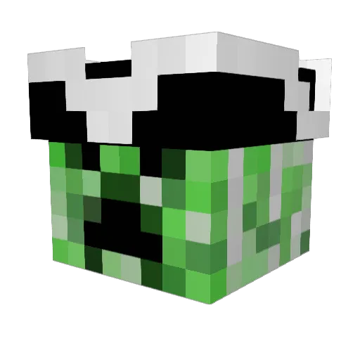 yBlackDECRIA Minecraft avatar head, 3D render
