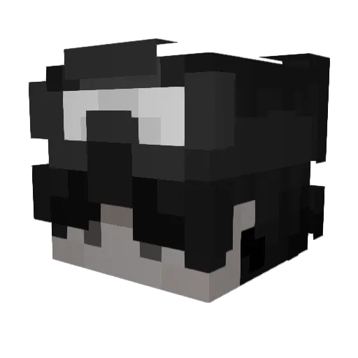 yBxlzz Minecraft avatar head, 3D render