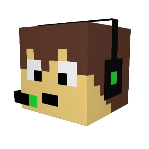 yChaoz Minecraft avatar head, 3D render