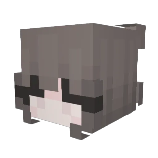yChloe Minecraft avatar head, 3D render
