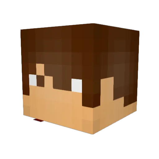 yCleaN Minecraft avatar head, 3D render