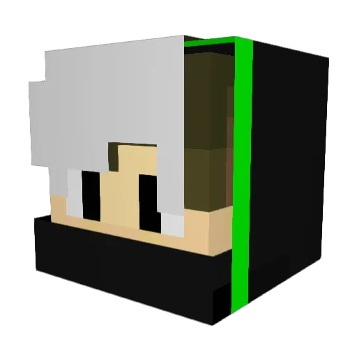 yClownX Minecraft avatar head, 3D render