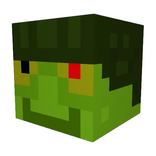 yCog Minecraft avatar head, 3D render